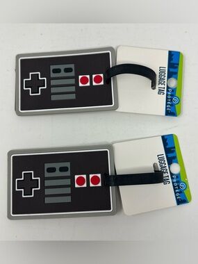 2x Protege Retro Video Game Controller Luggage Backpack ID Tag Nintendo Style